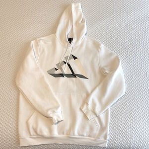 Adidas - Mens - White Hoodie - Large